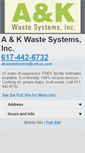 Mobile Screenshot of akwastesystemsboston.com